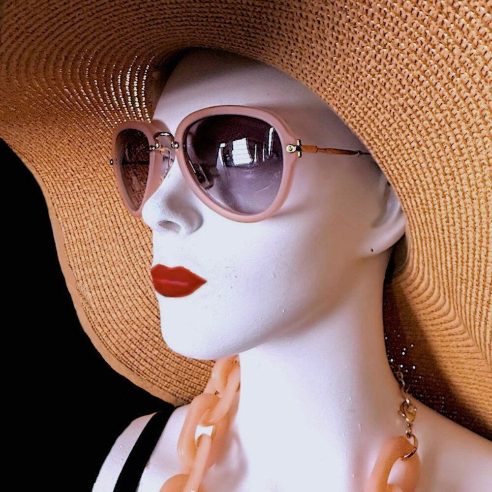 Authentic MIU MIU Aviator Style SUNGLASSES #SMU03Q Orchid + Bag & Case